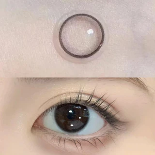 Midroo 0.00-6.00 ตาสว่างเลนส์มีค่าสายตา Black/Brown Ring-14.0mm คอนแทคเลนส์ Monthly Replace