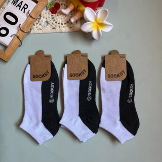 socksyถุงเท้าข้อสั้น ถุงเท้านักเรียน คลุมตาตุ่มทรงสวย ผ้านุ่ม ขนาดfreesize36-44