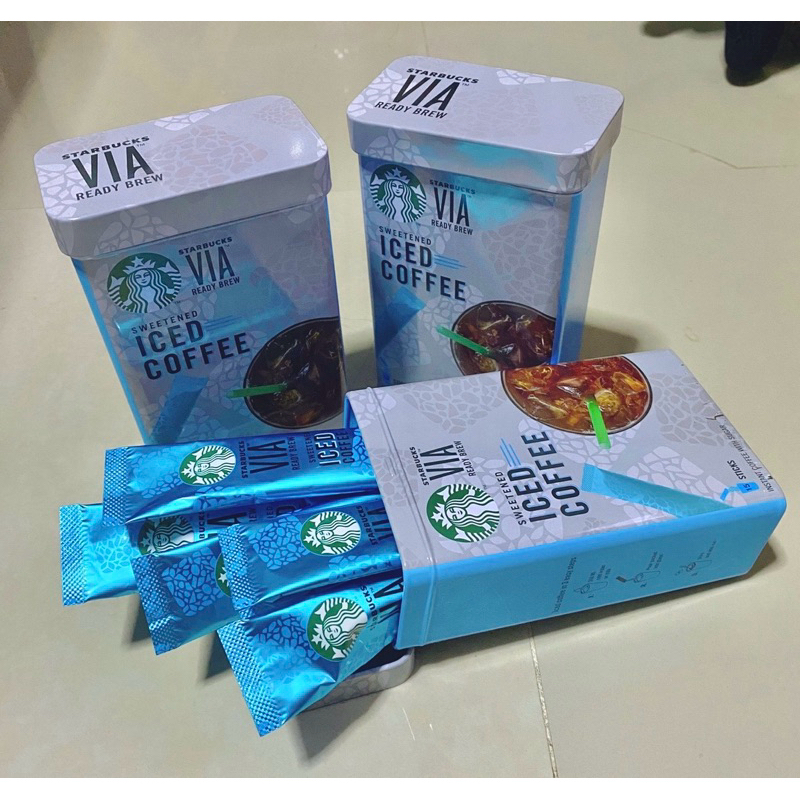 (สินค้าพร้อมจัดส่งไม่ต้องพรี) กาแฟ Starbucks Via Ready Brew Iced Coffee Sweetened กาแฟสำเร็จรูปพร้อมดื่ม