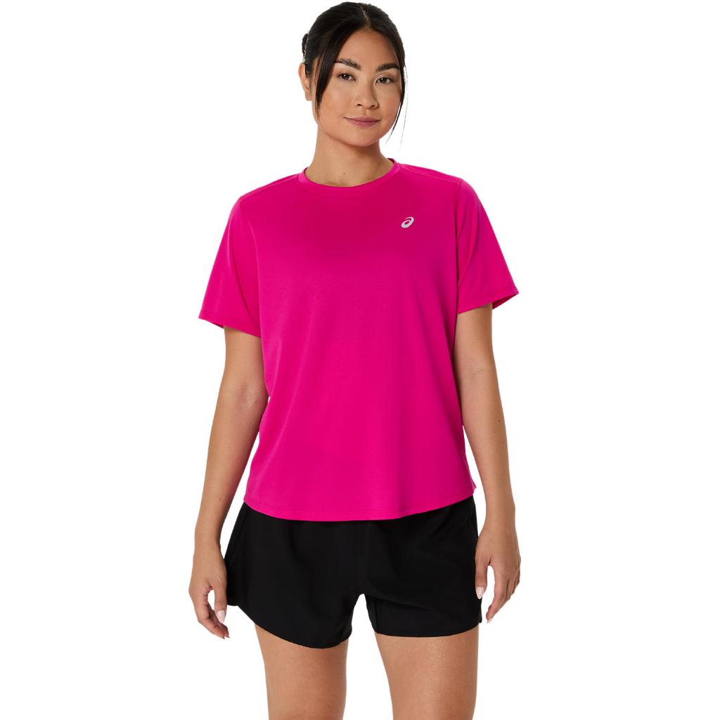 ASICS : 2012D144.701 ASICS SILVER SS TOP WOMEN RUNNING ผู้หญิง เสื้อคอกลม ของแท้  PINK RAVE