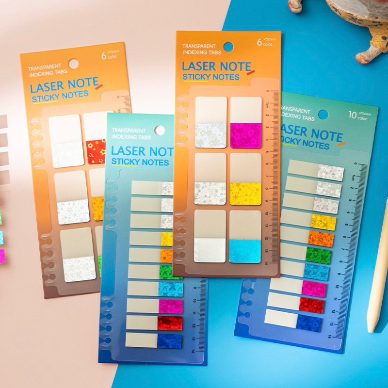  โน๊ตกาวแถบV.3 โฮโอแกรม PET ( 200 แผ่น ) Hologram Sticky Note กันน้ำ โพอิท โน๊ตพลาสติก เครื่องเขียน