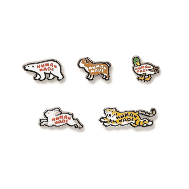 HUMAN MADE ANIMAL PINS,HUMAN MADE ANIMAL HEAD PINS