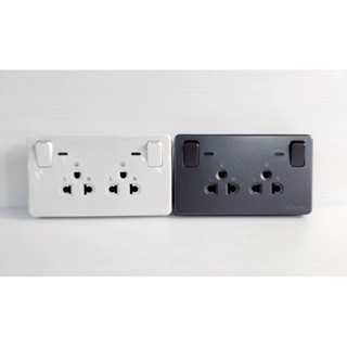 เต้ารับคู่มีกราวด์ มีสวิตช์มีไฟควบคุม รุ่นเสียบสาย ยี่ห้อช้า…