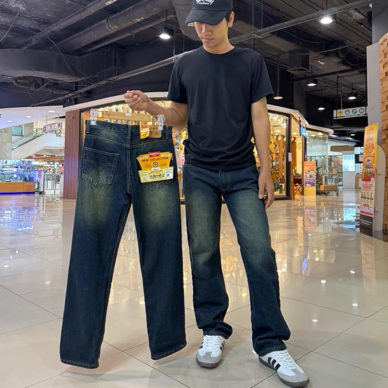 กางเกงยีนส์ขากระบอก ป้ายSANTA มี6 สี - รูปที่ 4