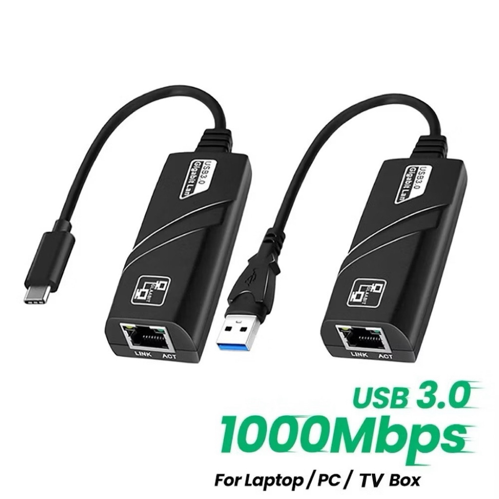 10/100/1000mbps USB 3.0 สาย USB TypeC To Rj45 Lan Ethernet Hub USB อะแดปเตอร์ RTL8153 การ์ดเครือข่ายสําหรับ PC Macbook - รูปที่ 2