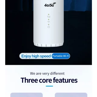 เราเตอร์ WiFi6 ทรงกระบอกแนวตั้ง 4G/5G Router wifi ใช้ได้กับซิมทุกเครือข่าย เสียบใช้เลย ไม่ติดตั้ง