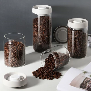 Cozy 500/900/1200/1800ml โถใส่กาแฟสูญญากาศ กระปุกเก็บเมล็ดกาแฟ ขวดสูญญากาศ กล่องสูญญากาศ Glass Canister