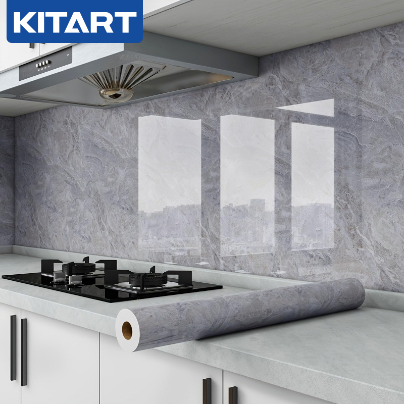 KITART สติ๊กเกอร์ลายหินอ่อน 60×300 ซม. กันน้ำมัน กันความร้อน ใช้ในครัว