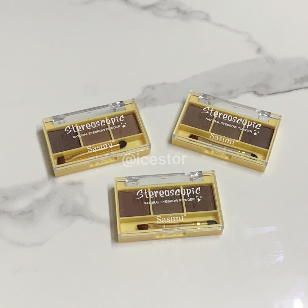 S-968 Sasimi Stereoscopic Natural Eyebrow Powder ที่เขียนคิ้วแบบตลับเนื้อฝุ่น ติดทน กันน้ำสีธรรมชาติ