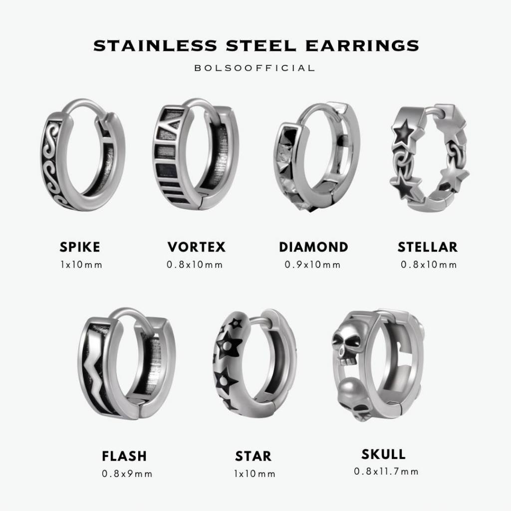 (ราคาต่อชิ้น) BOLSO Stainless steel Earring