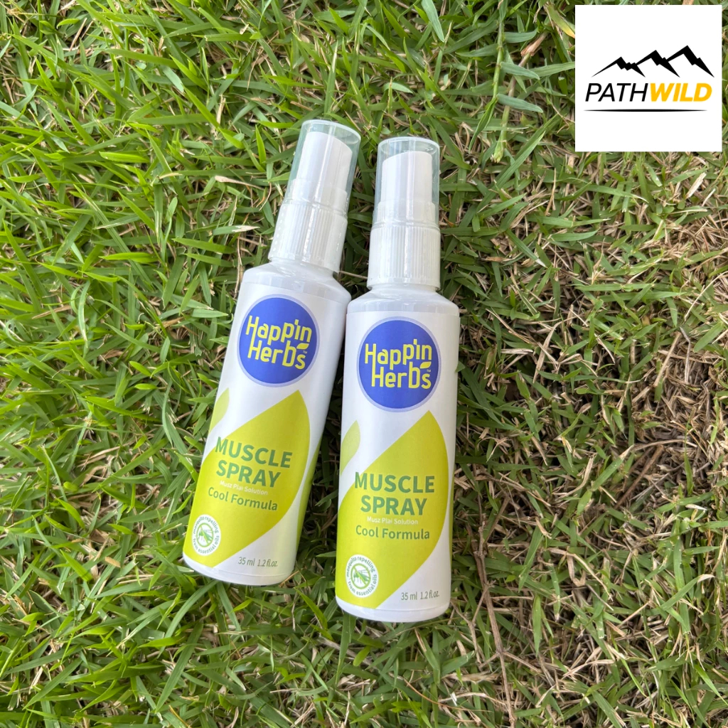 Happ'in Herbs 2 in 1 Duo Muscle Spray แฮปปินเฮอร์บส สเปรย์ดูโอ้ กันตะคริวกันยุงในขวดเดียว