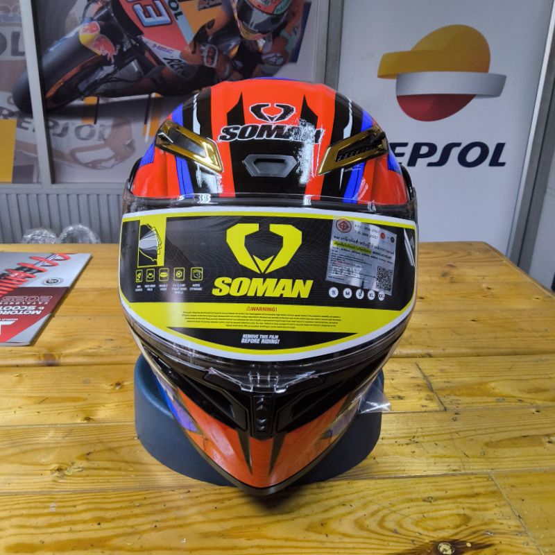 หมวกกันน็อค SOMAN รุ่นSM955 หมวกกันน็อคยกคาง หมวกกันน็อคเต็มใบ