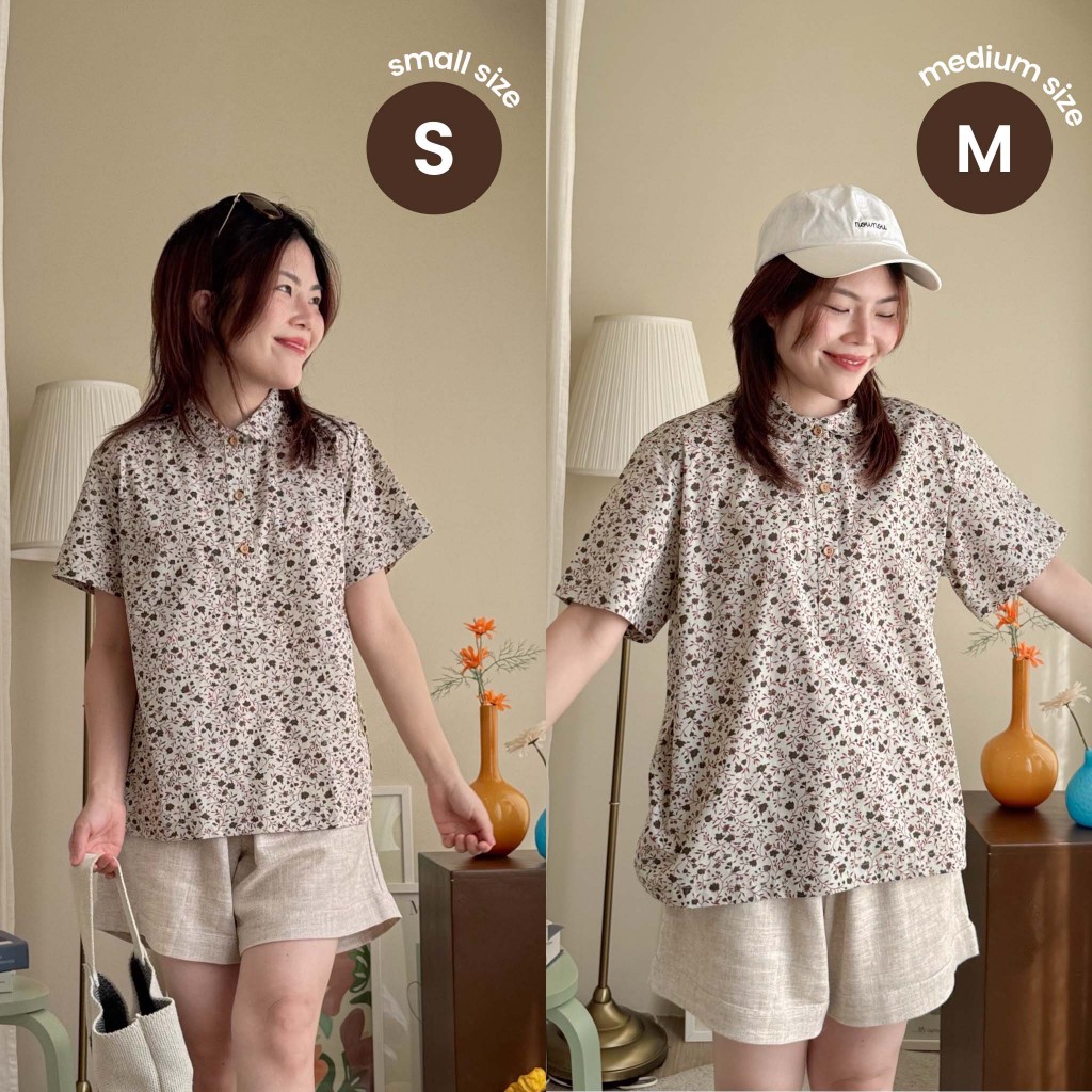 katji / พร้อมส่ง เสื้อปกบัว LuLu shirt ผ้าพิมพ์ลาย - รูปที่ 4