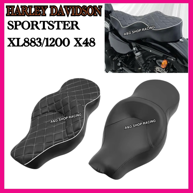 เบาะSofa Harley davidson Sportster Xl883 Xl1200 X48 X72 IRON883 FORTY EIGHT SUPER LOW NIGHT STER