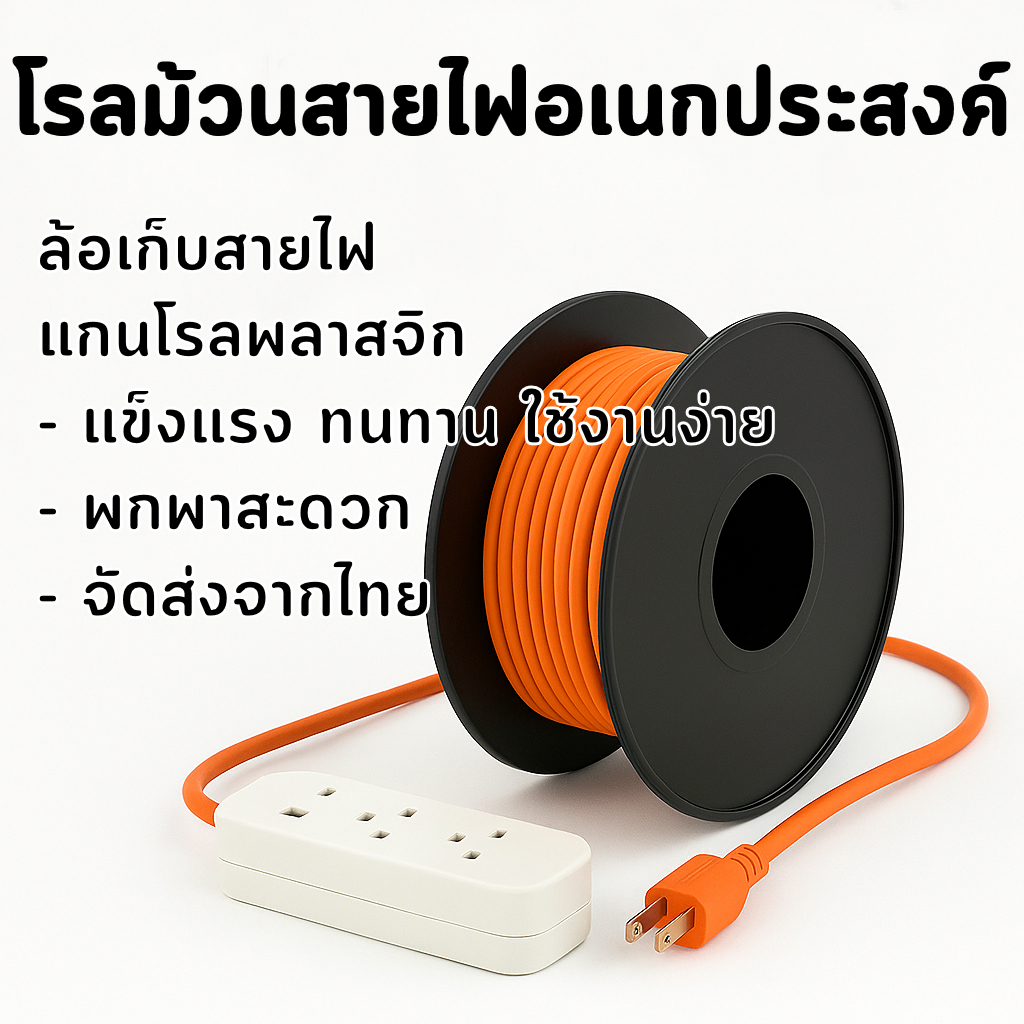 โรลม้วนสายไฟอเนกประสงค์ DIY - ล้อเก็บสายไฟ BOBBIN โรลพลาสติก แข็งแรง ทนทาน ใช้งานง่าย จัดส่งทั่วไทย!