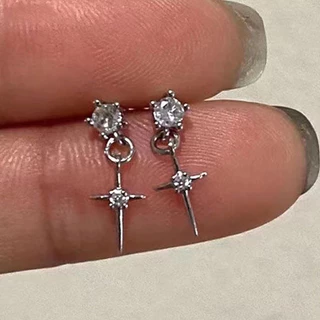 COD-พร้อมส่ง ใหม่ ต่างหูสตั๊ด คริสตัล เพทาย สวยหรู เครื่องประดับแฟชั่น สําหรับผู้หญิง วัยรุ่น 1 คู่