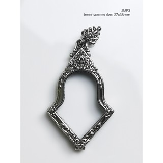 JMP3Whitebrass Jumpee Pim Yai amulet casing 27x38mm กรอบจำปี…