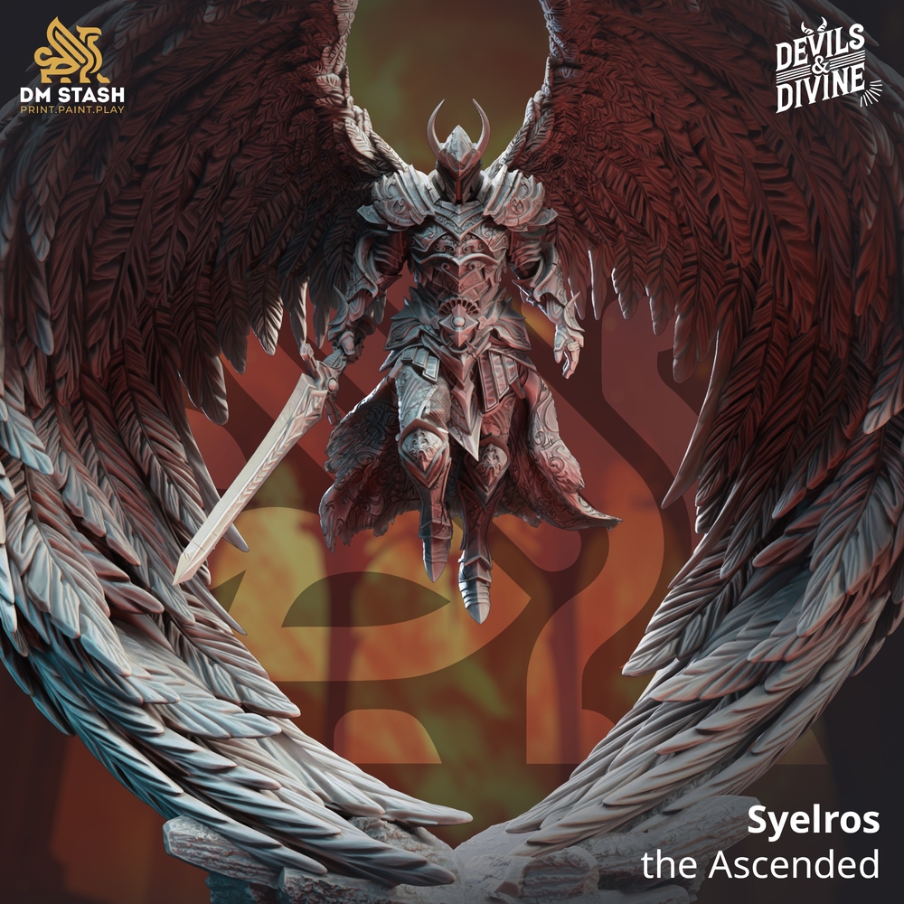 [Devils & Divine] - Syelros The Ascended - โมเดลสำหรับ DnD miniature,[Made to order ส่งพัสดุภายใน 1-3 วัน]