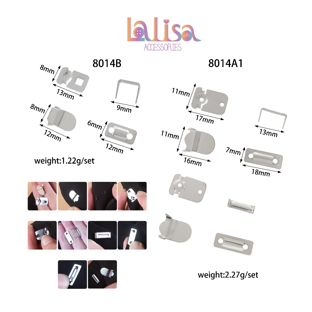 ตะขอกางเกงสเเลค ตะขอกระดุมกางเกง 8014B buckle/8014A1 buckle