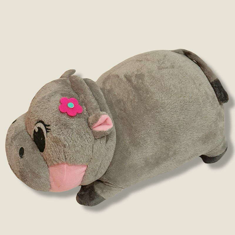 [มาใหม่ พร้อมส่ง🔥] ตุ๊กตาหมูเด้ง ตุ๊กตาฮิปโป ตุ๊กตาฮิปโปน่ารัก (ดอกไม้คละสี)