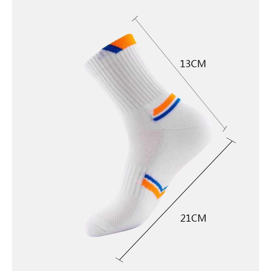 ถุงเท้ากีฬา ถุงเท้าแบดมินตัน เทนนิส แบบหนา นุ่ม Training socks ระบายอากาศได้ดี ดูดซับเหงื่อ - รูปที่ 3