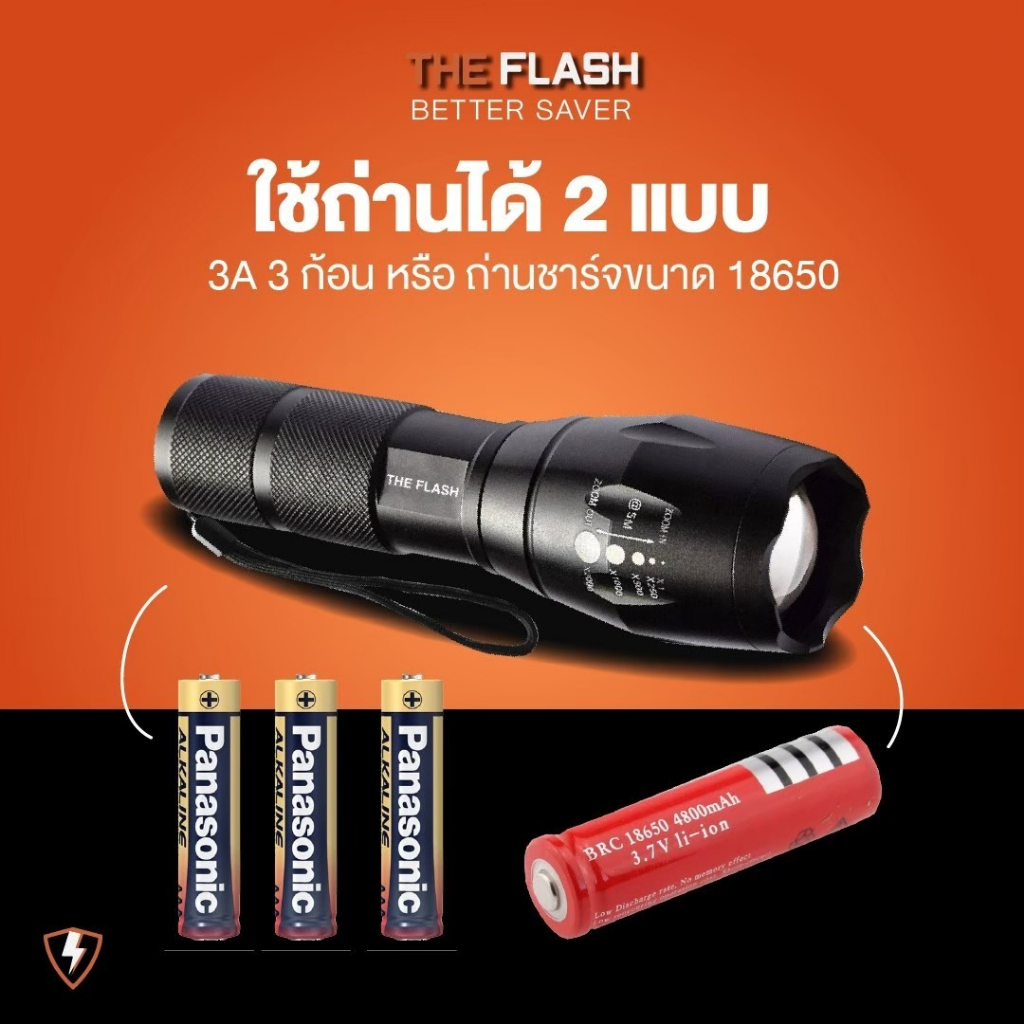 VRFITFIRST ไฟฉายพลังสูง 🔥 รุ่นขายดีในอเมริกา | สว่างจัด ซูมได้ กันน้ำ ถึกทน | ประกันศูนย์ไทย 5 ปี - รูปที่ 2
