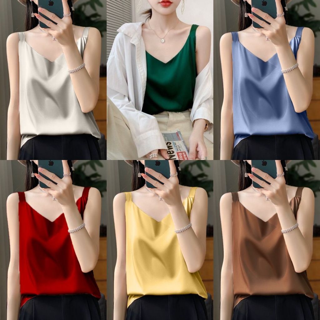 เสื้อสายเดี่ยวหนา ซาติน อก32-40นิ้ว พร้อมส่งจากไทย
