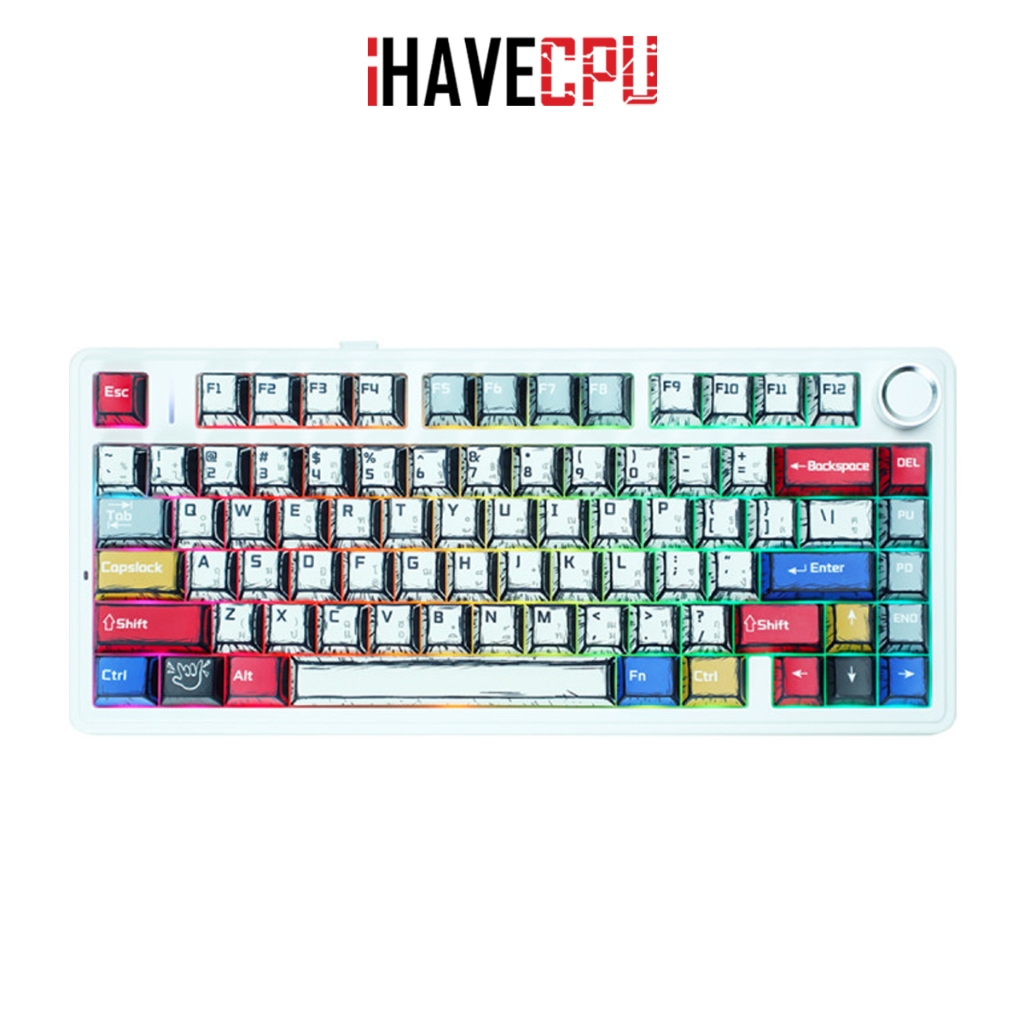คีย์บอร์ด (keyboard) iHAVECPU AULA F75 (COMICS) 3IN1 WIRELESS [REAPER SWITCH] (EN/TH)