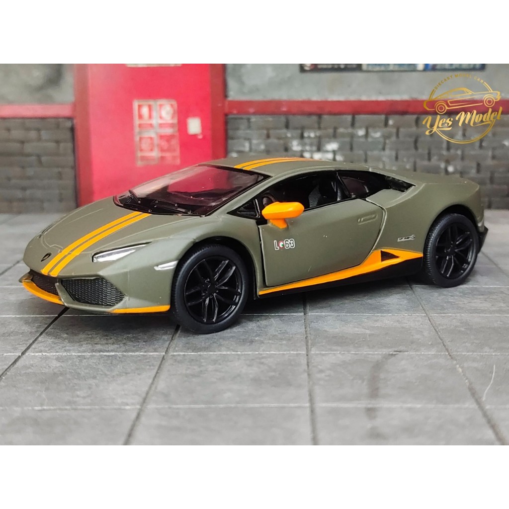 โมเดลรถเหล็ก Lamborghini แลมโบกินี่ รถโมเดล รถถสปอร์ต Scale 1:32​ ยี่ห้อ Kinsmart แลมโบ