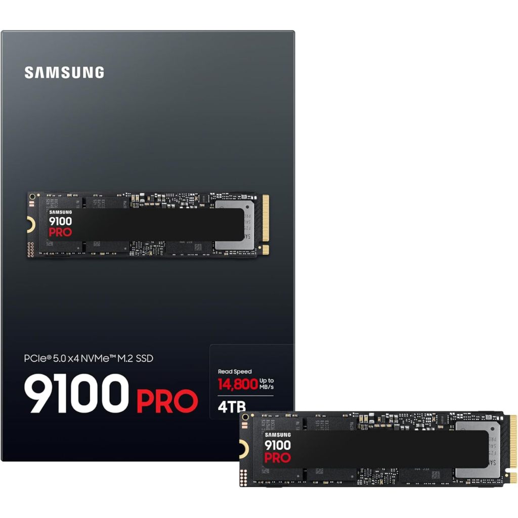 4TB SSD (เอสเอสดี) SAMSUNG 9100 PRO - PCIe 5x4 NVMe M.2 2280 (MZ-VAP4T0BW)