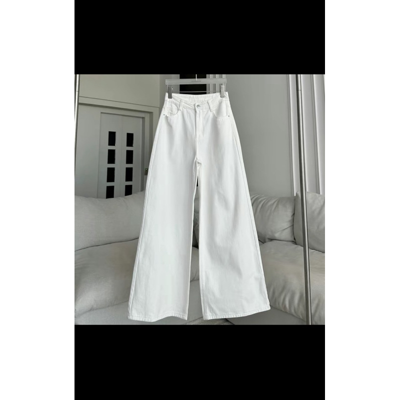 PROMTHONG(PTJ3303)กางเกงยีนส์รุ่นเจนี่ ***สีขาว*** สินค้าพร้อมส่ง