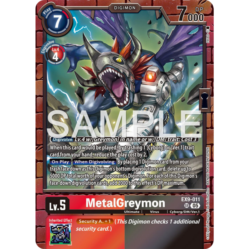 [Digimon] MetalGreymon EX9-011 Digimon Card การ์ดสะสมดิจิม่อน ร้านDDN