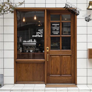 สติ๊กเกอร์ กาแฟ / Coffee / Cafe (PVC ไดคัทตกแต่งกระจก ผนัง ประตู)