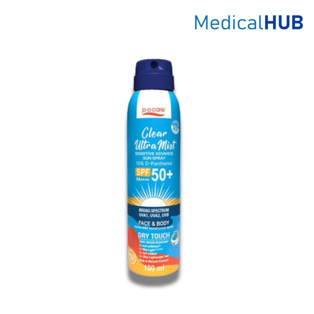 PO CARE CLEAR ULTRAMIST SPRAY 100 ML SPF50+ PA++++  สเปรย์กันแดด // 22786