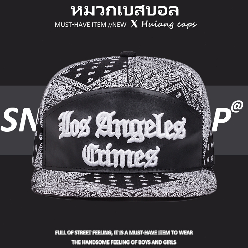 หมวกฮิปฮอป Los angeles ปักลายตัวอักษร นอกประตู กีฬา หมวก สําหรับผู้หญิง และผู้ชาย สามารถปรับได้