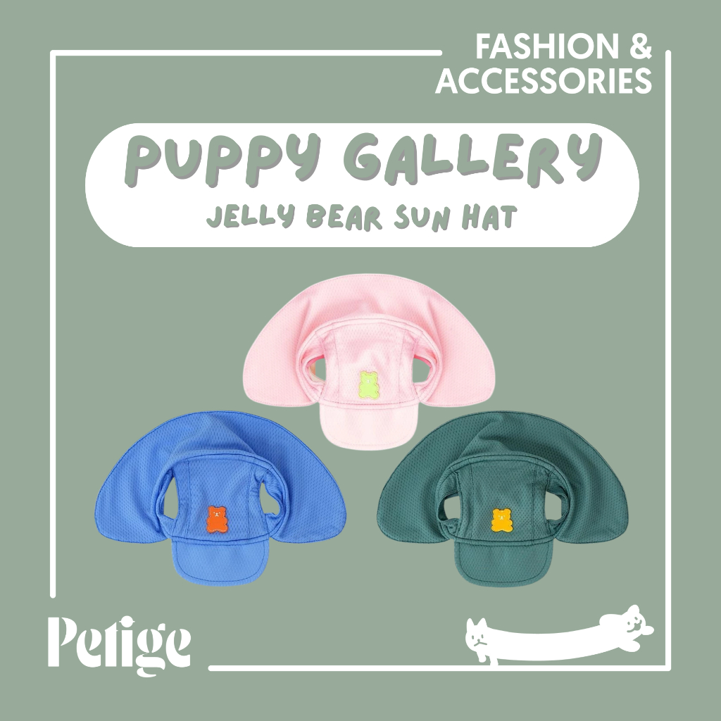 Puppy Gallery Jelly bear Sun Hat หมวกเย็นคลายร้อนสำหรับสัตว์เลี้ยง