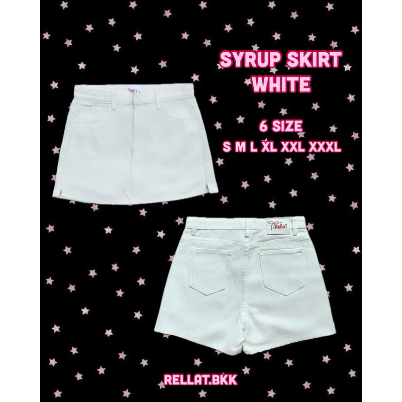 RellaT syrup skirt (white) กระโปรงกางเกง S-XXXL