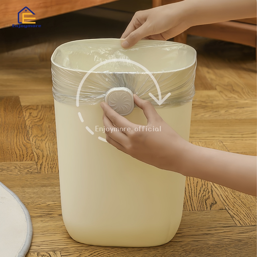 Enjoymore ปุ่มหมุนถุงขยะ เทปกาวไร้รอย​ ยึดถุงแน่นไม่หลุด ใช้ได้ทั้งถังกลม-สี่เหลี่ยม - รูปที่ 3