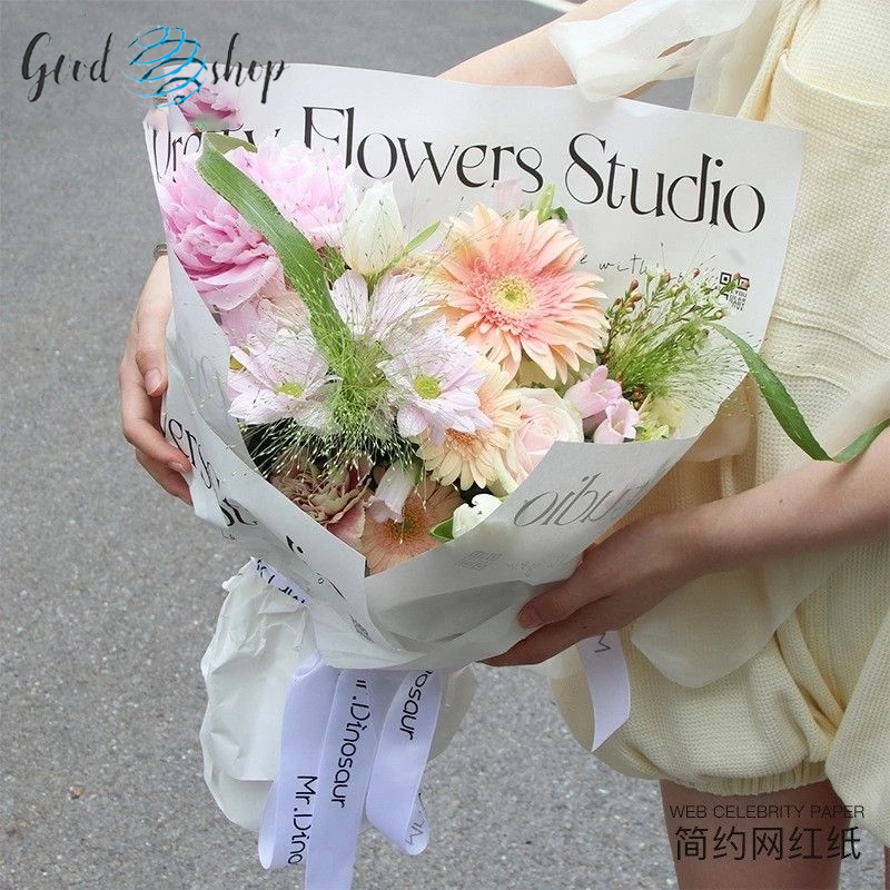 กระดาษคลาวดี้ห่อช่อดอกไม้ กระดาษฟลาวด์พิมพ์ลาย กันน้ำ 30*45ซม กระดาษพิมพ์ลายทึบแสง ไม่ฉีกขาดง่าย - รูปที่ 6