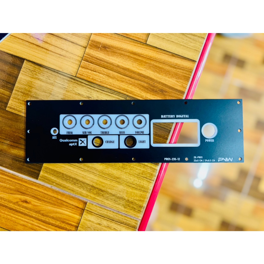 เพลทลำโพงบลูทูธ ZK-PRO1 / ZK-APTX3 ไม่ย้าย Vol ช่องอุปกรณ์ 23x5 Cm แสงผ่านได้ PRO1-235-12