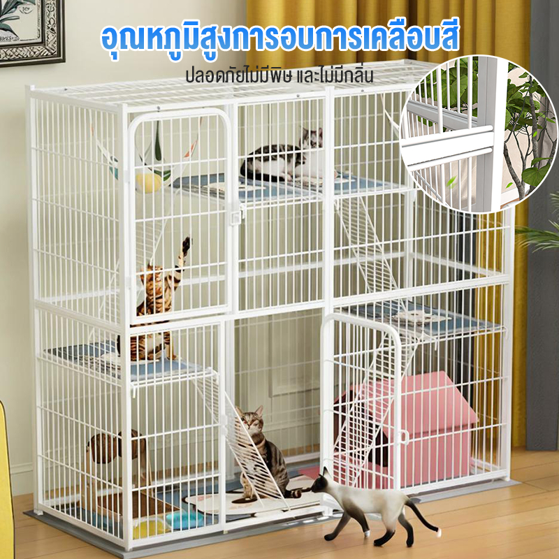 กรงขังแมว กรงแมวขนาดใหญ่ Pet Cage 3ชั้น 4ชั้น กรงสัตว์เลี้ยง กรงแมวขนาดใหญ่ พื้นที่ว่างขนาดใหญ่ - รูปที่ 2