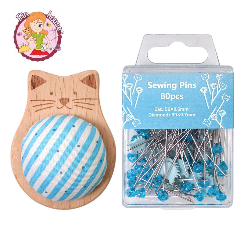🧸หมอนปักเข็ม แถมเข็มหมุด80อัน หมอนเก็บเข็มหมุดคุณภาพดี ส่งไวจากเชียงใหม่🧵