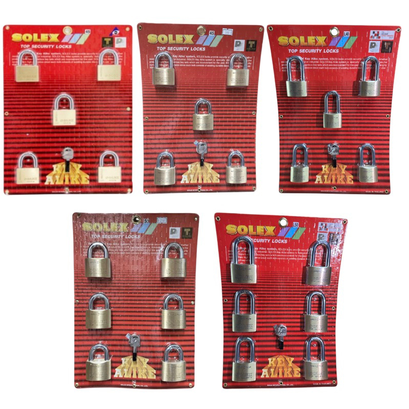 กุญแจ SOLEX ระบบคีย์อะไล้ท์ (5,6ตัวชุด)มีให้เลือกทั้งคอสั้นและคอยาว