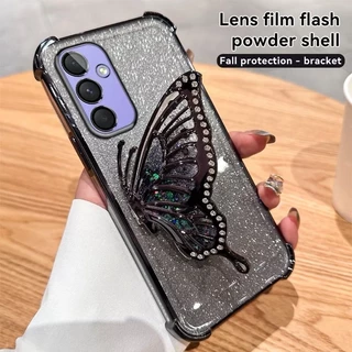 เคสหรูหรา สำหรับ Samsung A17 A18 A27 S25FE S25FE S24FE A57 A37 A36 A56 A55 A16 A02S A03S A12 S24U S26 S26U เคสตั้งได้