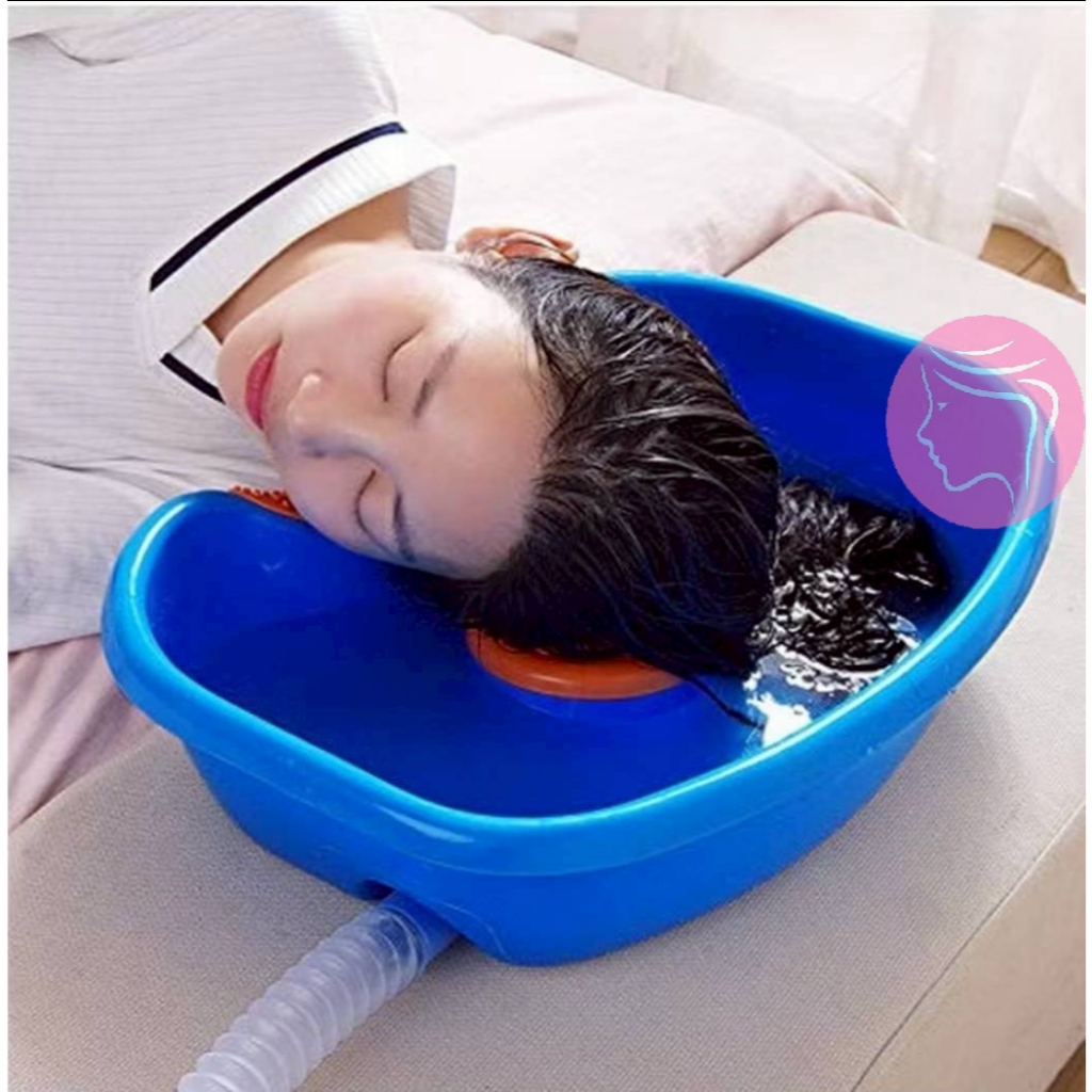 ที่รองสระผม อ่างสระผม ที่นอนสระผม เสริมแผ่นยางรองคอนอนสระไม่เจ็บเหมาะสำหรับผู้ป่วยติดเตียง