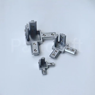 ข้อต่อตัวยึด 3 ทางอลูมิเนียมโปรไฟลพร้อมสกรู ฉากต่อมุม 3 ทาง Bracket 3 ways Aluminum profile frame