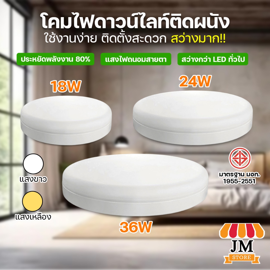 โคมไฟซาลาเปา โคมไฟดาวน์ไลท์ โคมไฟเพดาน โคมไฟ สว่างมาก หลอดไฟ LED ไฟเพดาน โคมไฟติดเพดาน ยี่ห้อ HLX