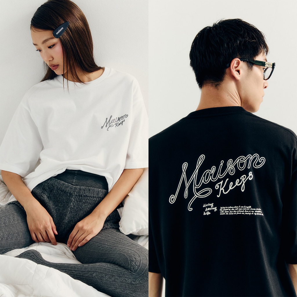 maison KEEPS | The Oversized Loving Life by PNK.FF Tee | เสื้อยืด ทรง oversized | มีให้เลือก 2 Size อก 44" และ 48''
