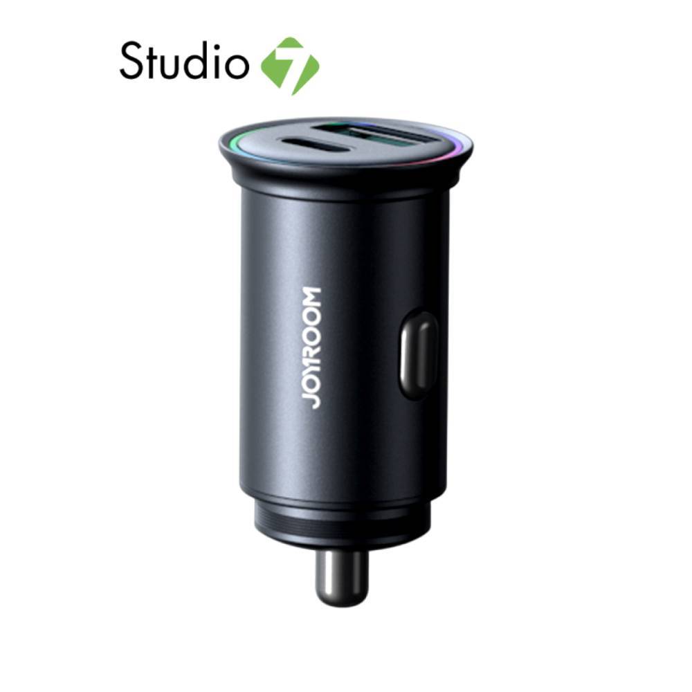 ที่ชาร์จแบตในรถ JOYROOM Car Charger JR-CCN04 1 USB-A / 1 USB-C 60W Mini Black by Studio7
