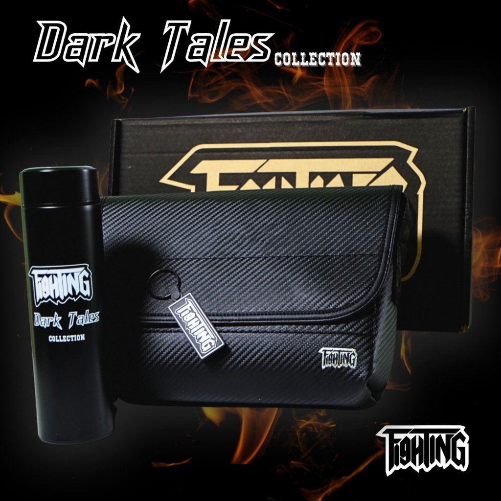 New [ FIGHTING ] Dark Tales Collection กระเป๋าแมสเซนเจอร์หนังหุ้มคาร์บอน ( แม่เหล็ก )